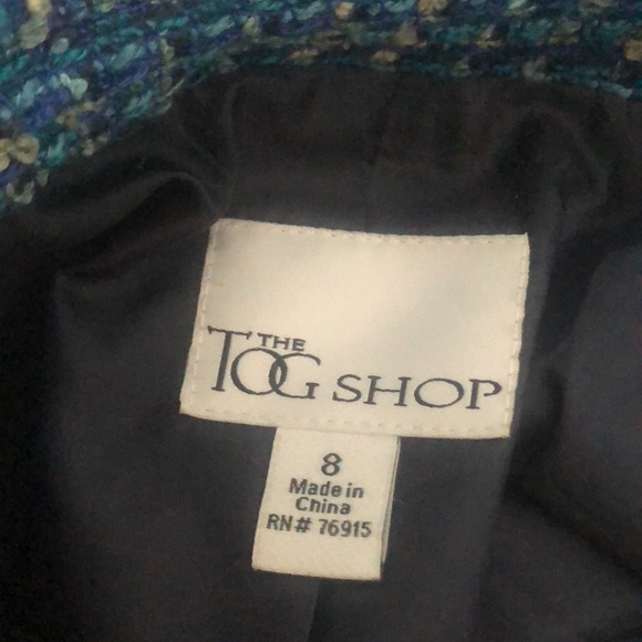 Vintage Women's Turquoise Blue Tweed Eclectic Grandpa Jacket size 8 - Picture 3 of 10